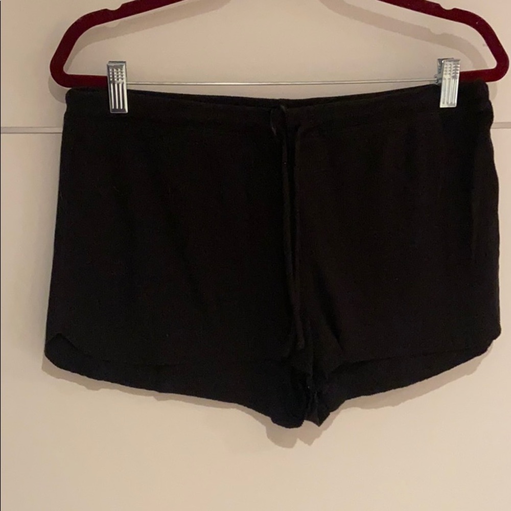 black shorts
